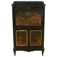 French Lacquered Chinoiserie Secretary