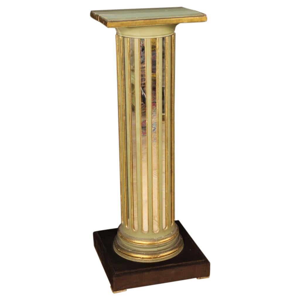 French Lacquered Column with Mirrors, 20th Century For Sale