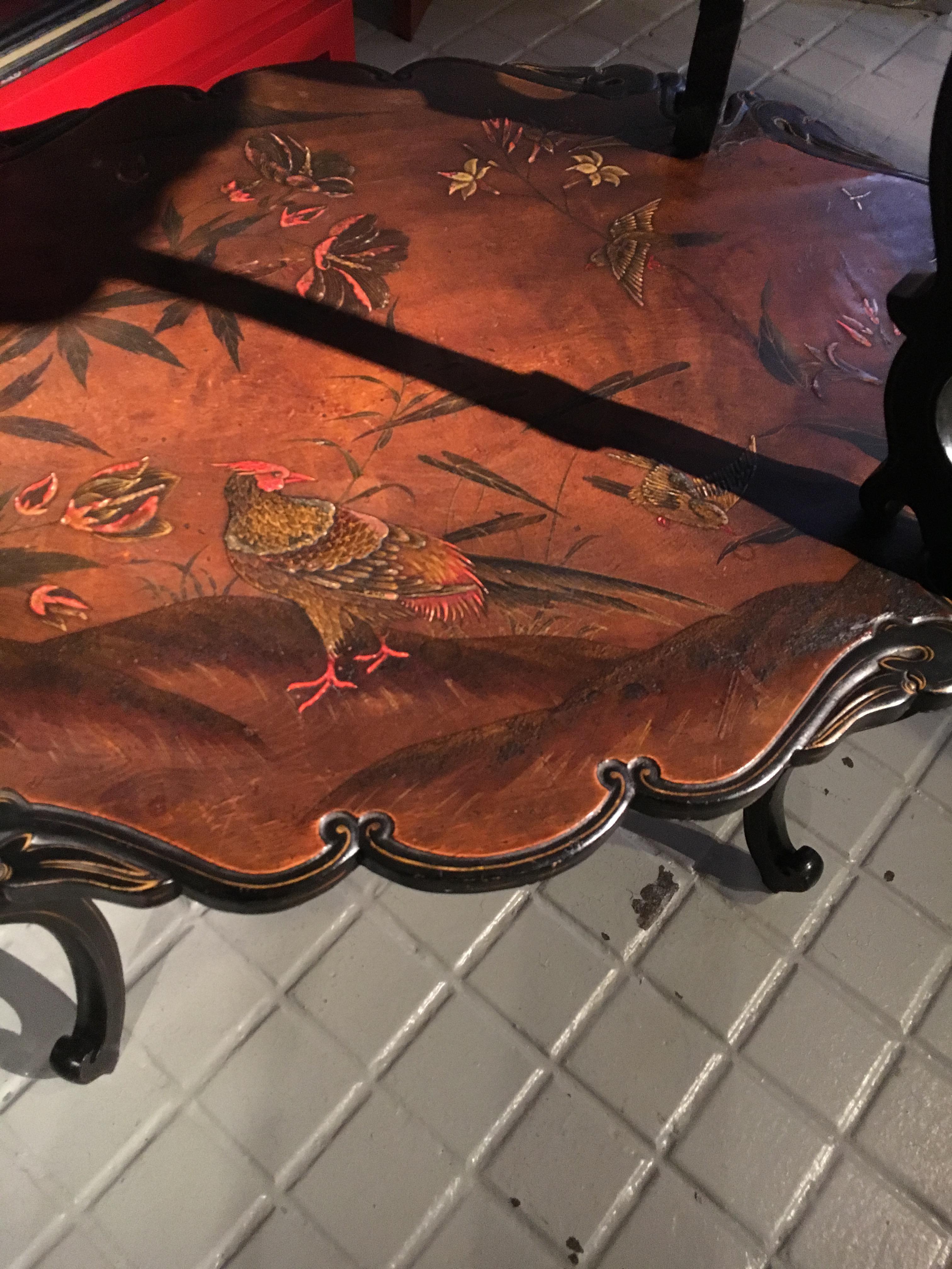 French Lacquered Two-Tier Table, circa 1880 3