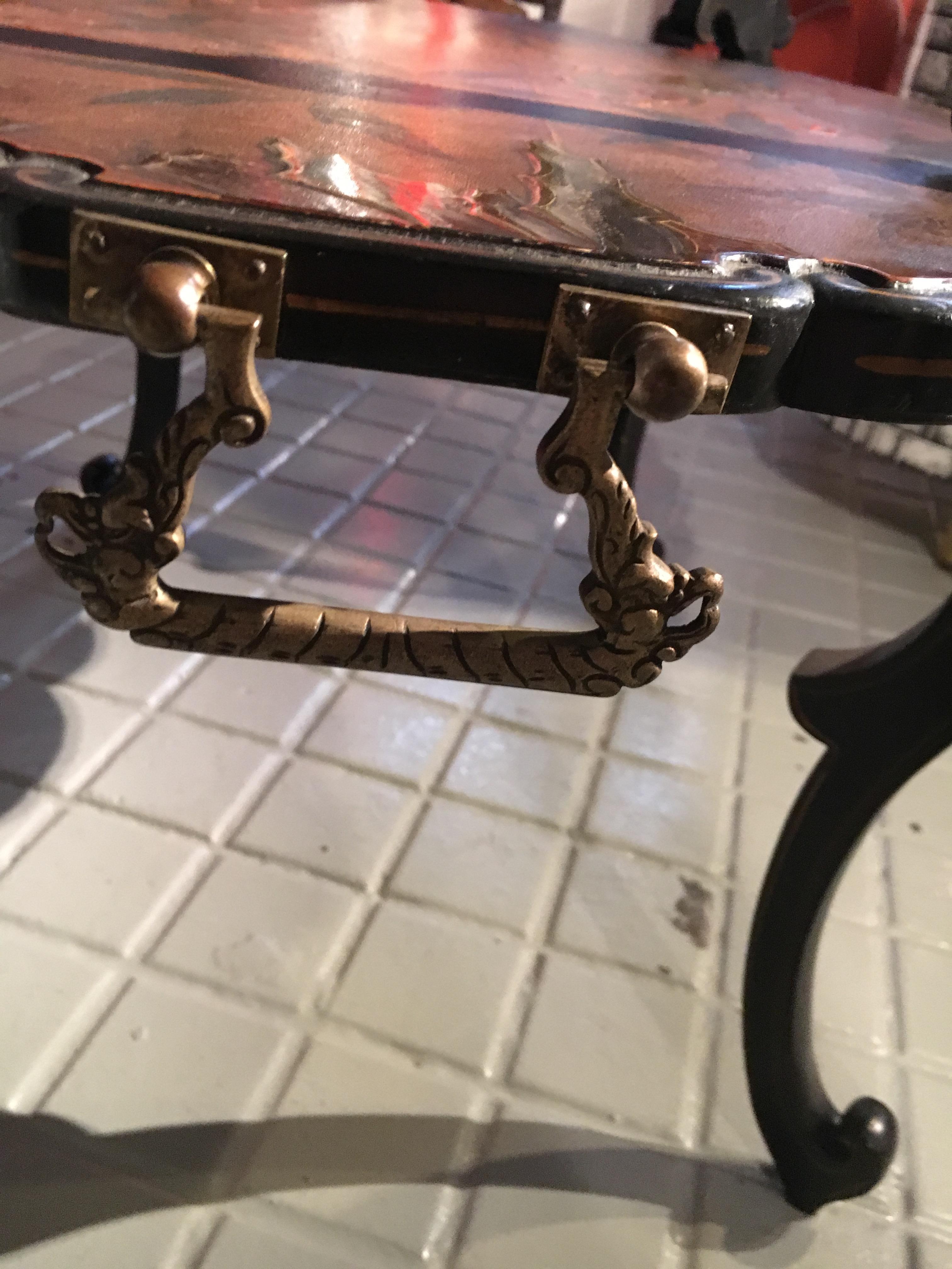French Lacquered Two-Tier Table, circa 1880 4