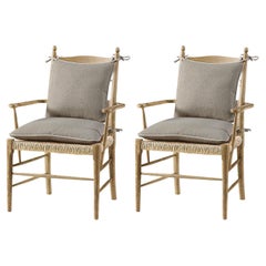 French Ladderback Arm Chair - Chestnut