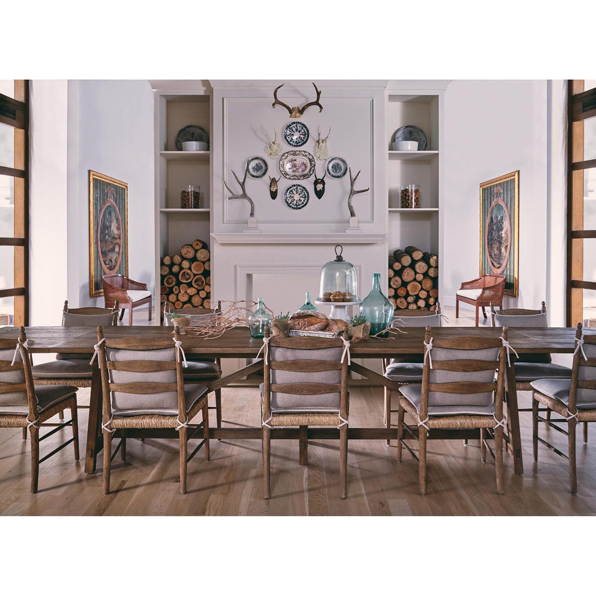 French Ladderback Dining Chairs - Chestnut For Sale 3