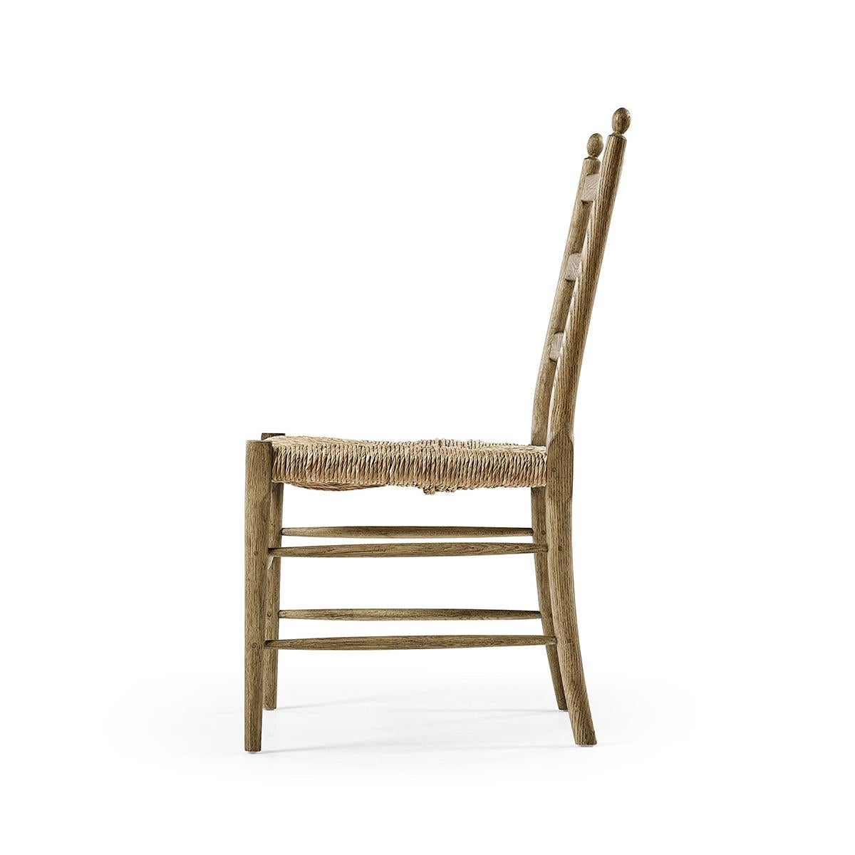 French Ladderback Dining Chairs - Chestnut For Sale 5