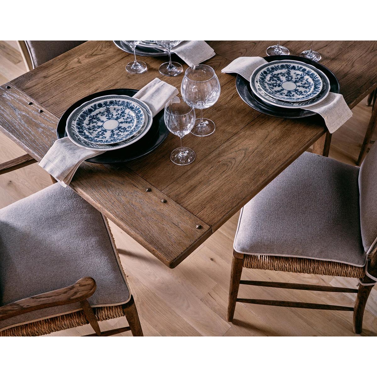Vietnamese French Ladderback Dining Chairs - Chestnut For Sale