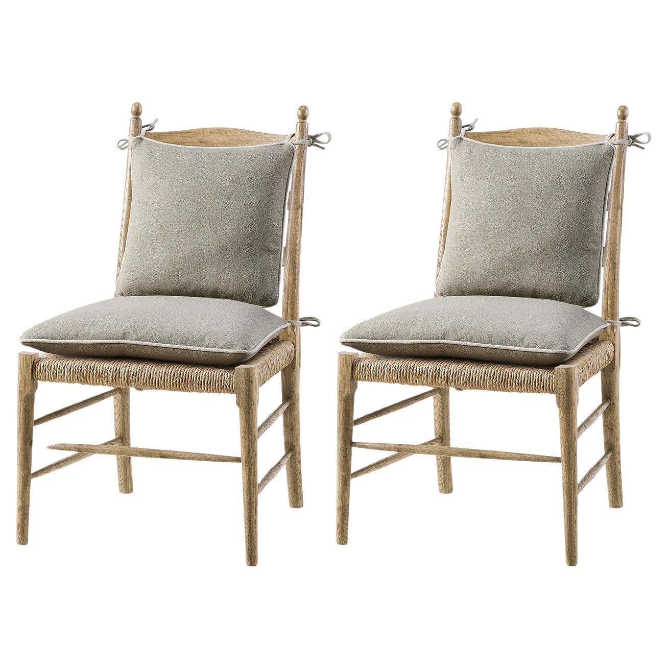 French Ladderback Dining Chairs - Chestnut