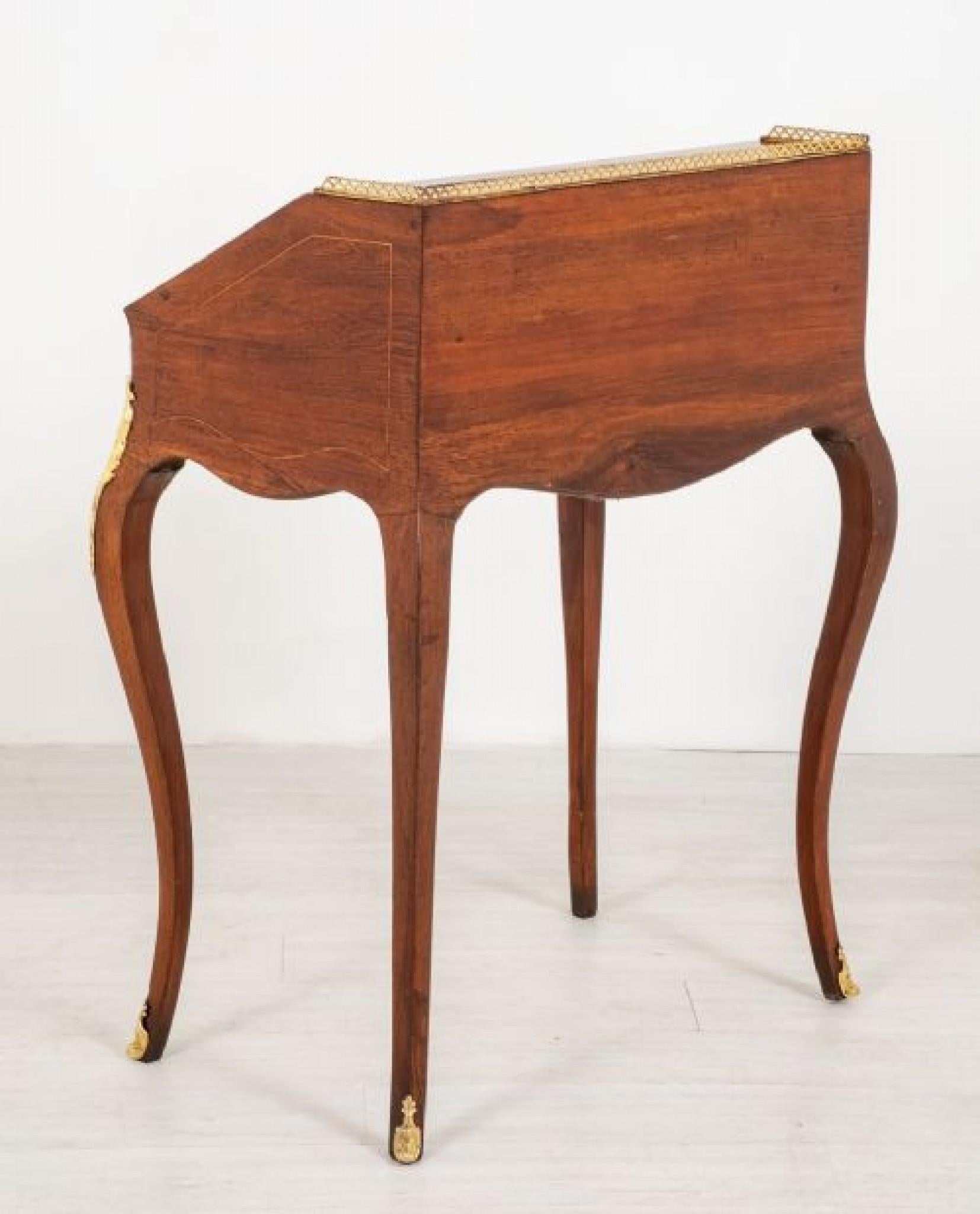 French Ladies Desk Antique Bureau De Dame, 1860 For Sale 4