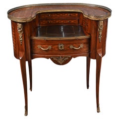 French Ladies Desk Kidney Bean Bonheur Du Jour Louis XV-style