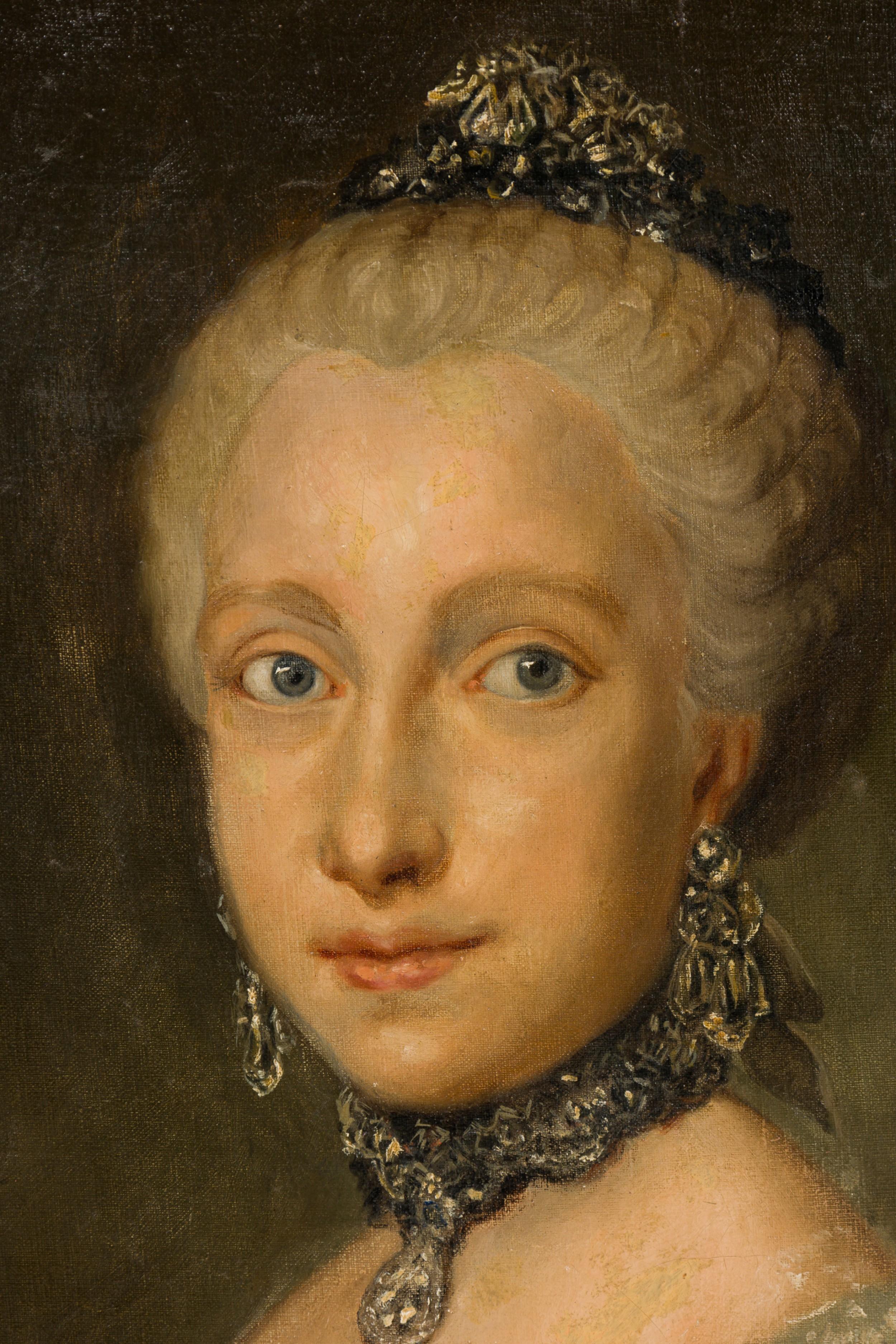 Francese Ritratto della Lady Pink francese in vendita