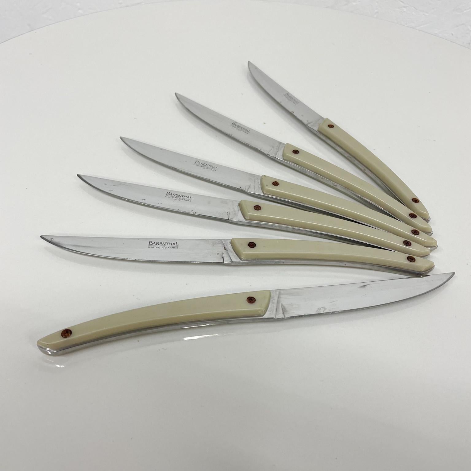 Late 20th Century French Laguiole Steak Knives Set of 6 Barenthal Art La Table Jean Dubost France
