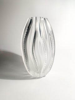 French Lalique Crystal Medusa Vase from the 1970s