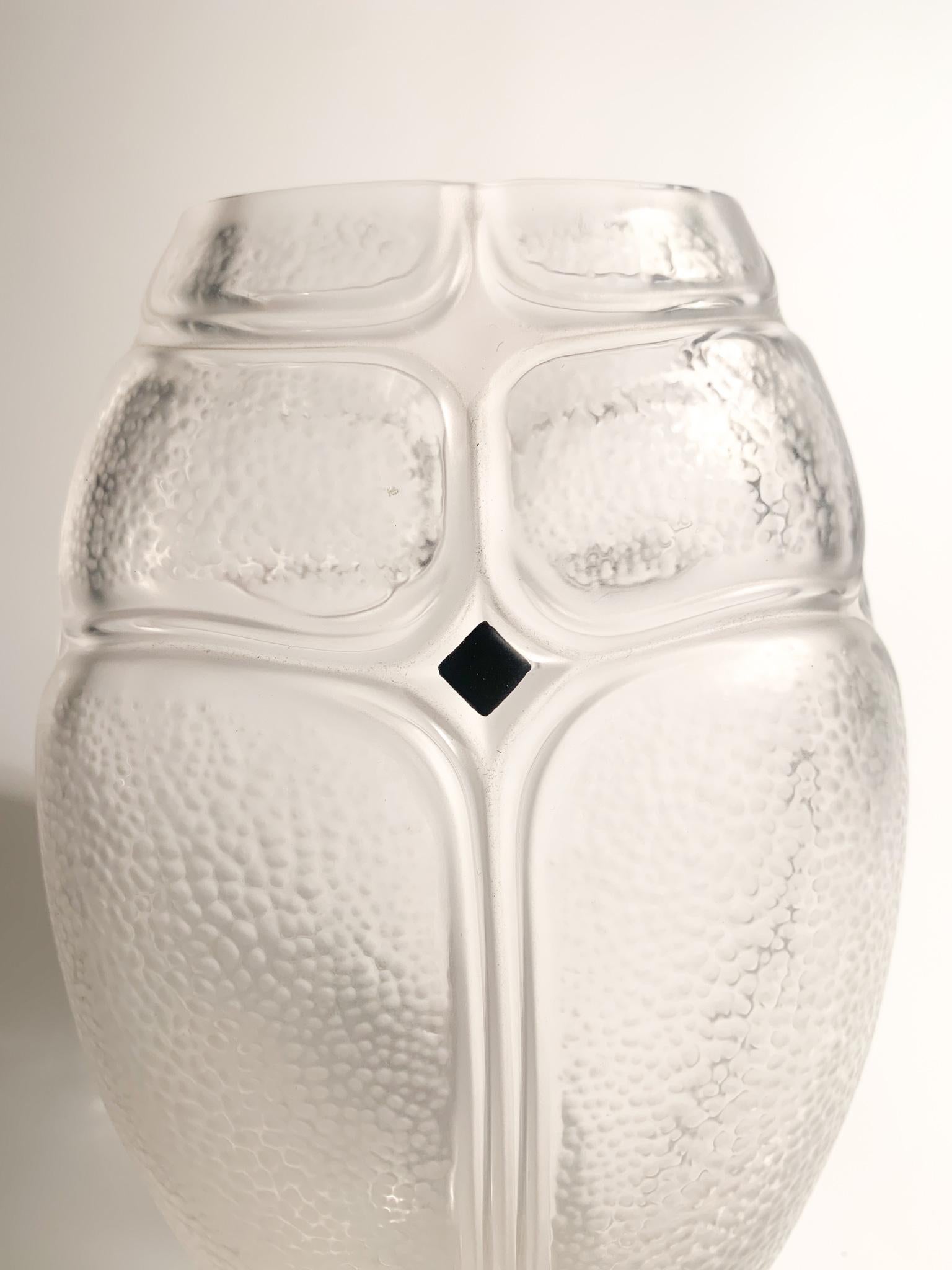 Art Nouveau French Lalique Crystal Vase from the 1970s