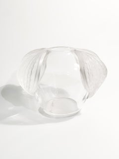 French Lalique Crystal Vase, San Diego Model, 1940s