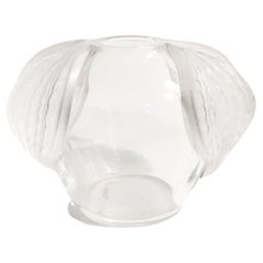 Used French Lalique Crystal Vase, San Diego Model, 1940s