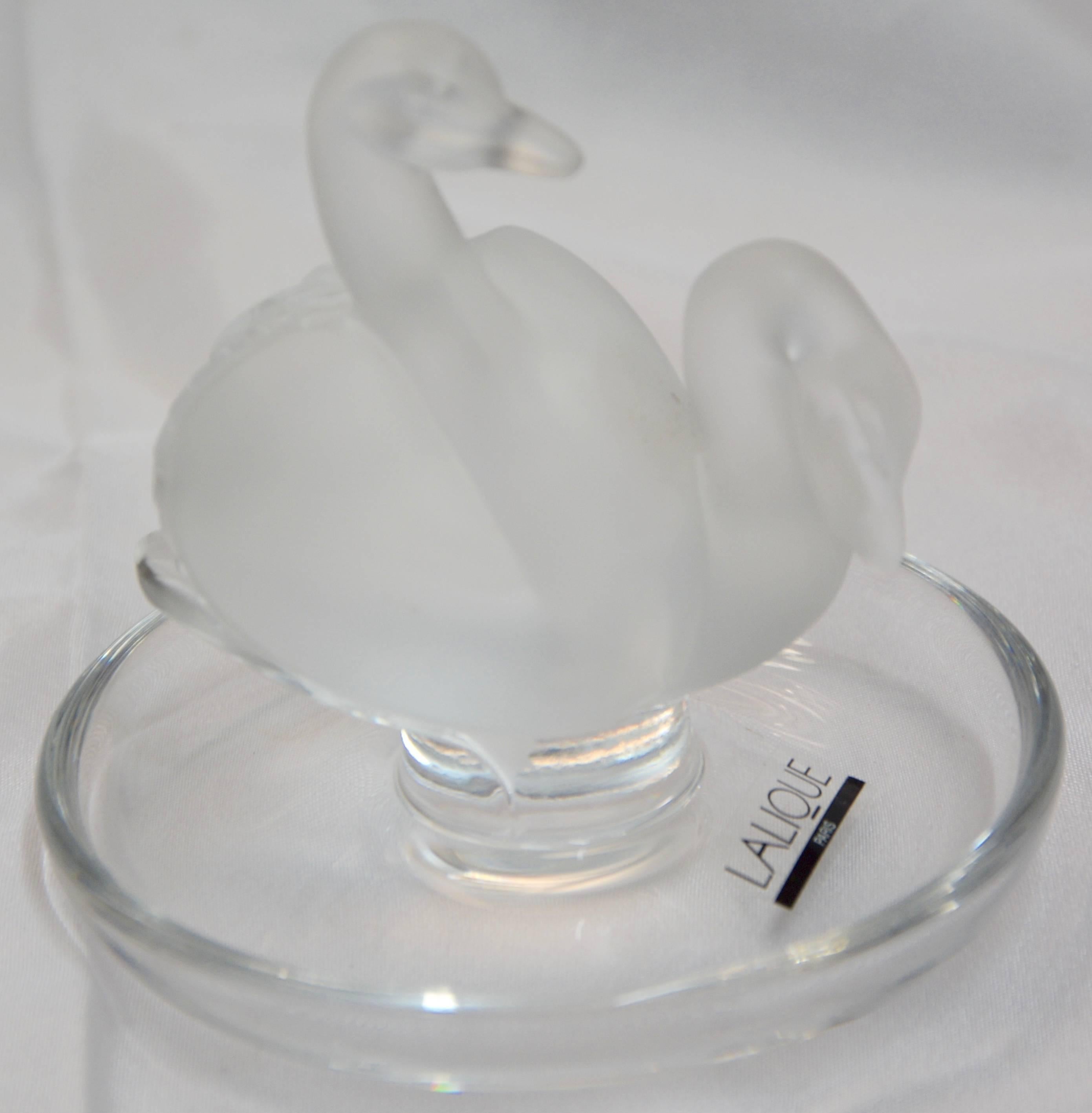 Lalique swan deals ring holder