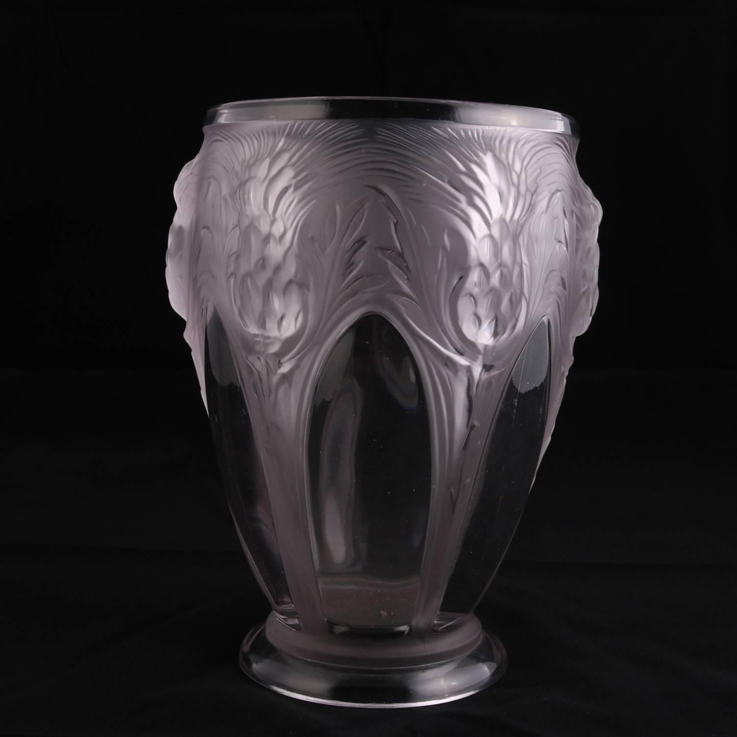 lalique thistle vase