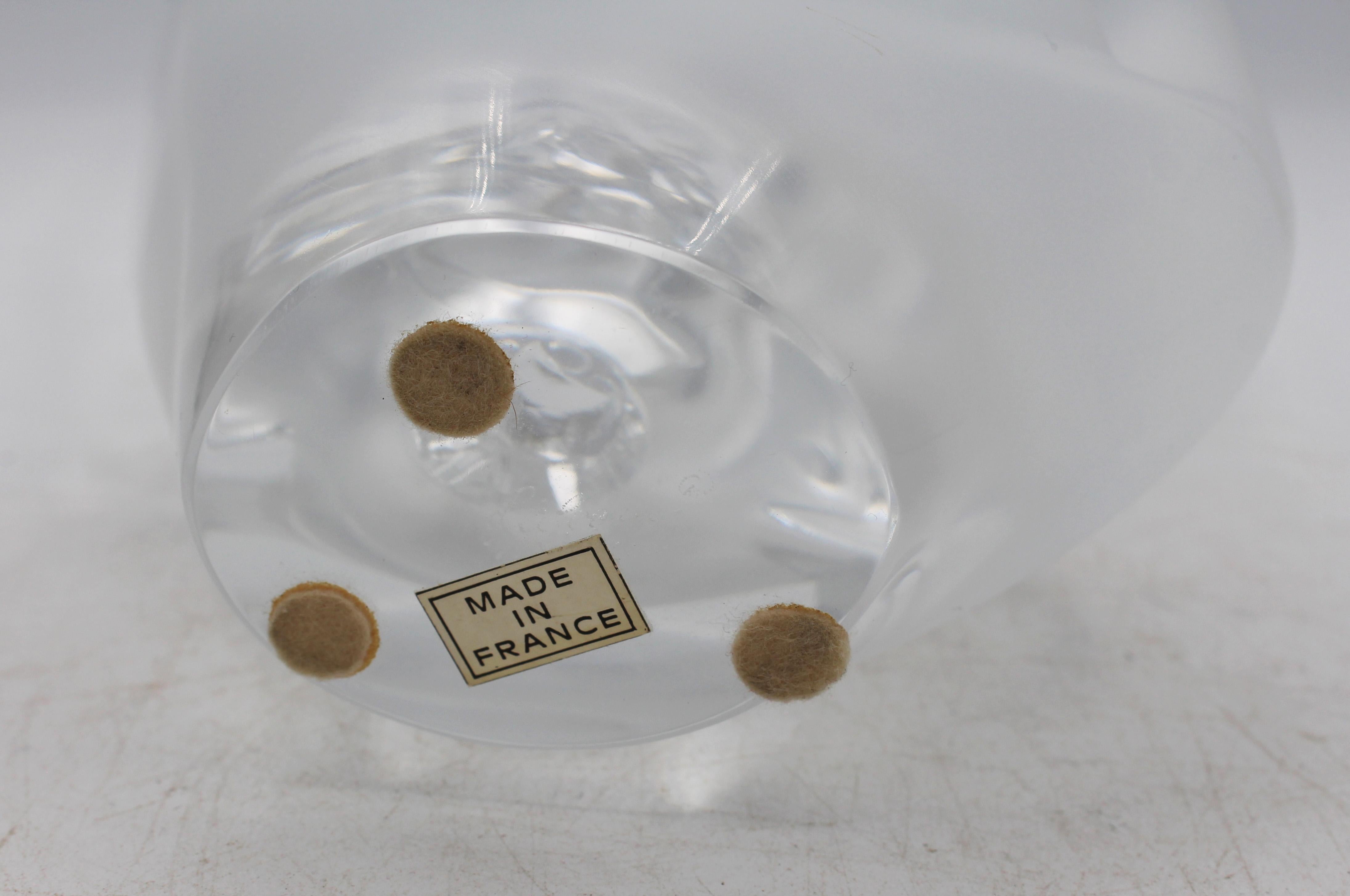 XX secolo Vaso francese Lalique Sylvie in cristallo con colombe innamorate in vendita