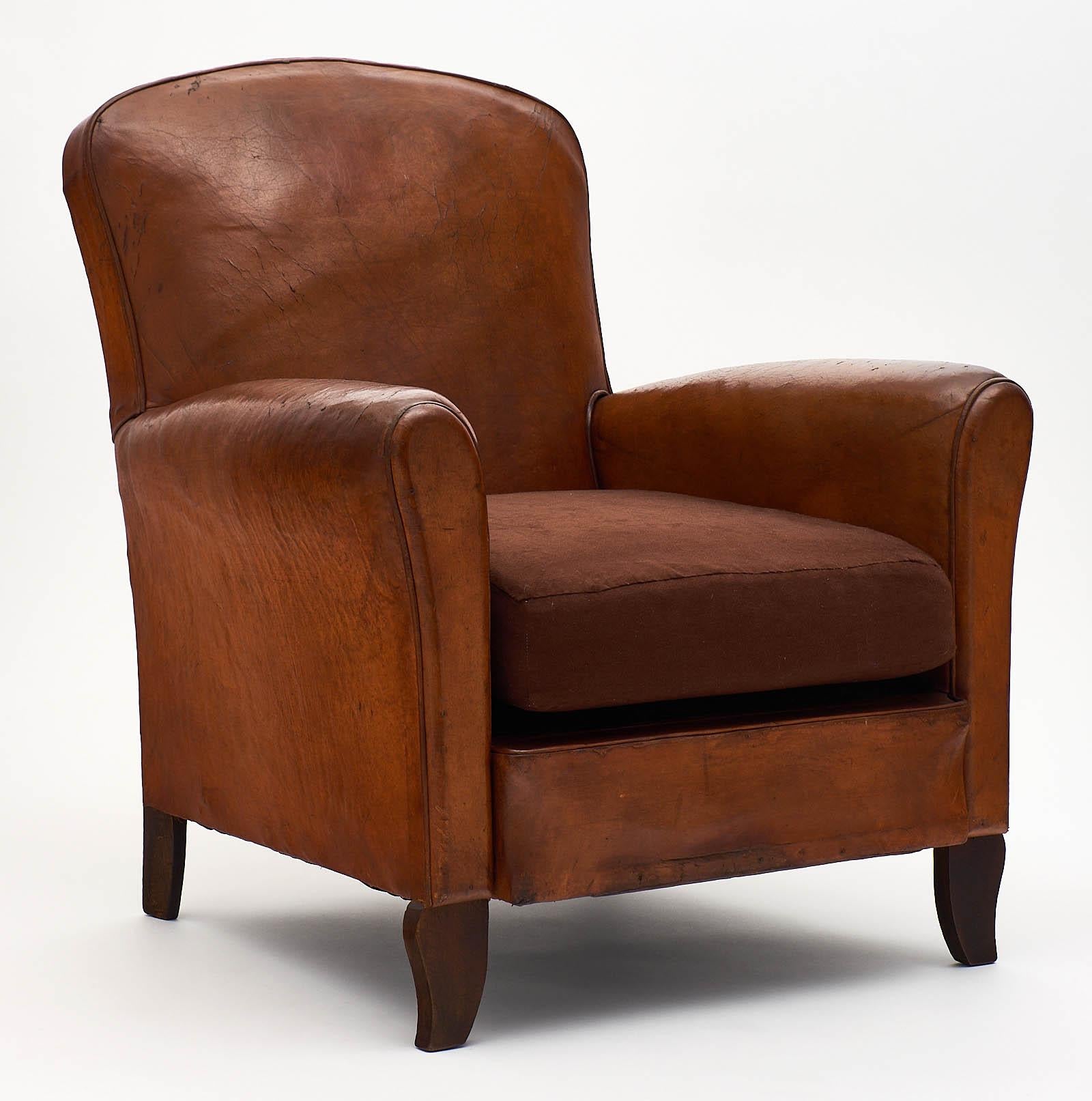 Mid-20th Century French Lambskin Club Chairs