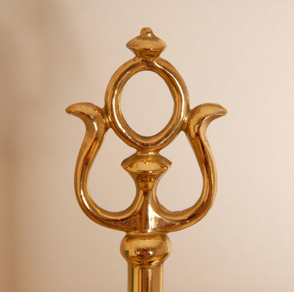 Lámparas francesas Imperio Bouillotte Imperio Apliques de pared Regencia Oro y Azul Un par en Bueno estado para la venta en Wommelgem, VAN