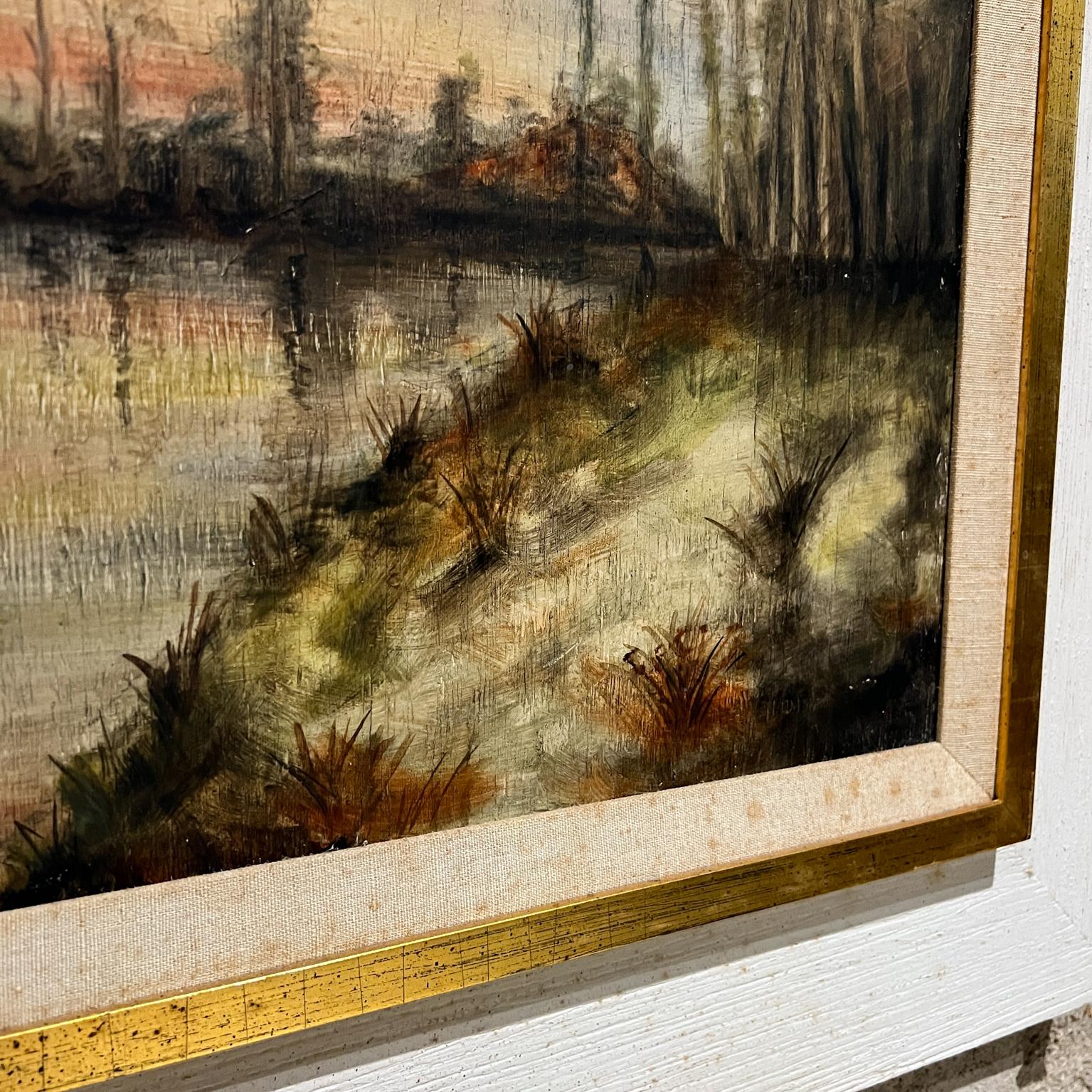 XX secolo Paesaggio francese Arte impressionista Pittura a olio originale firmata in vendita