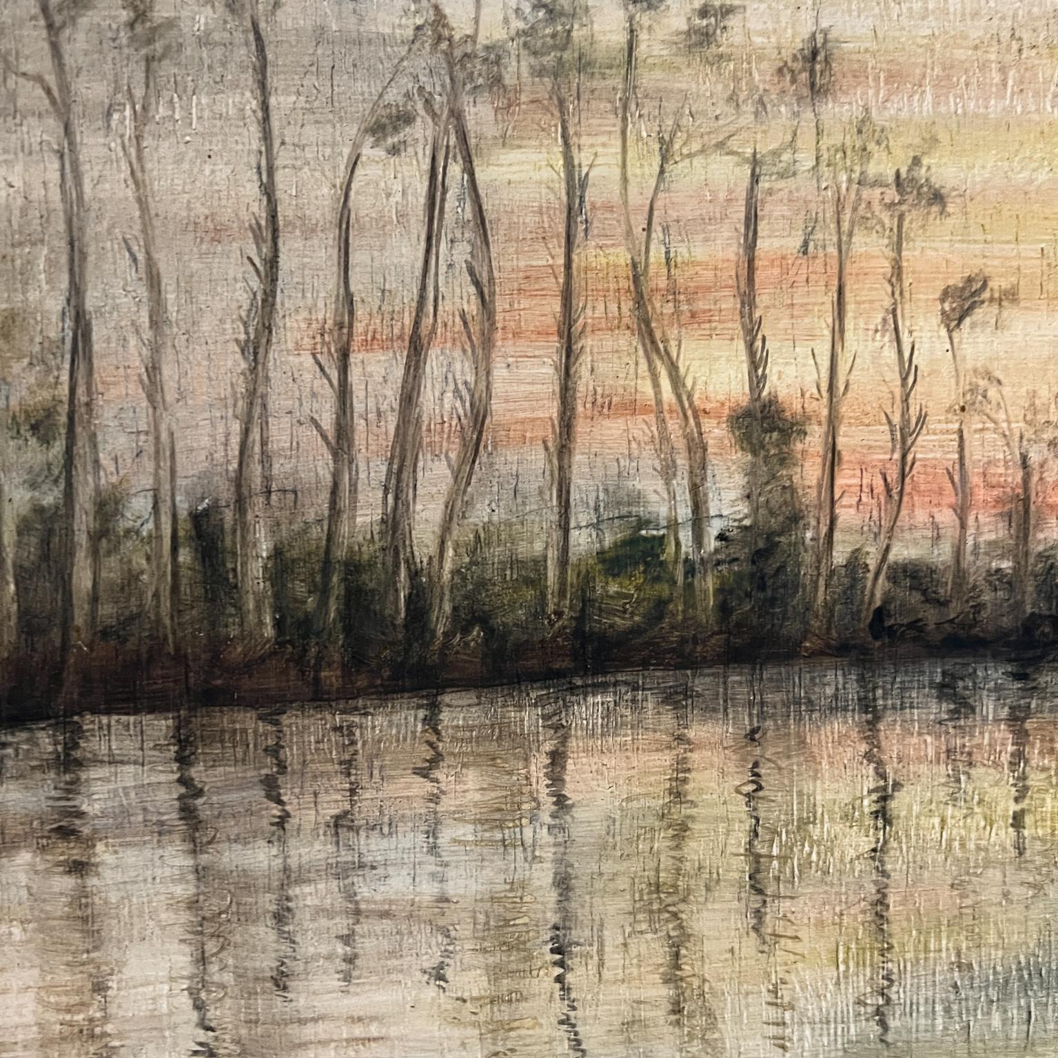 Paesaggio francese Arte impressionista Pittura a olio originale firmata in vendita 2