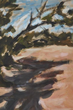 French Landscape Painting on Paper by Caroline Beauzon