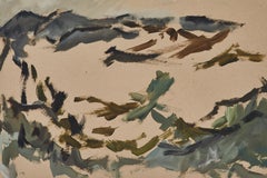 Paysage français peint sur papier par Caroline Beauzon