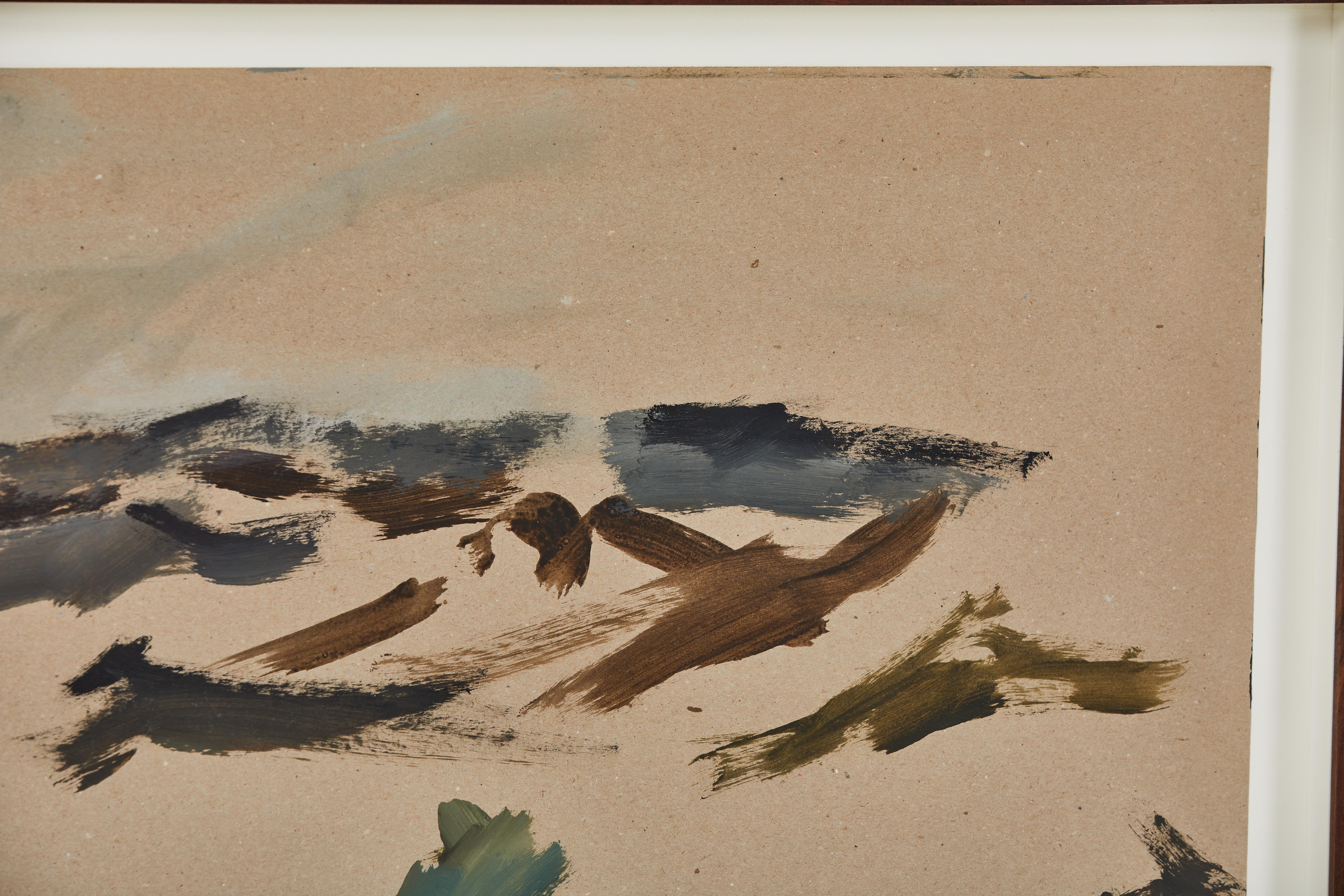 French Landscape Painting on Paper by Caroline Beauzon 2