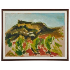 French Landscape Painting on Paper by Caroline Beauzon