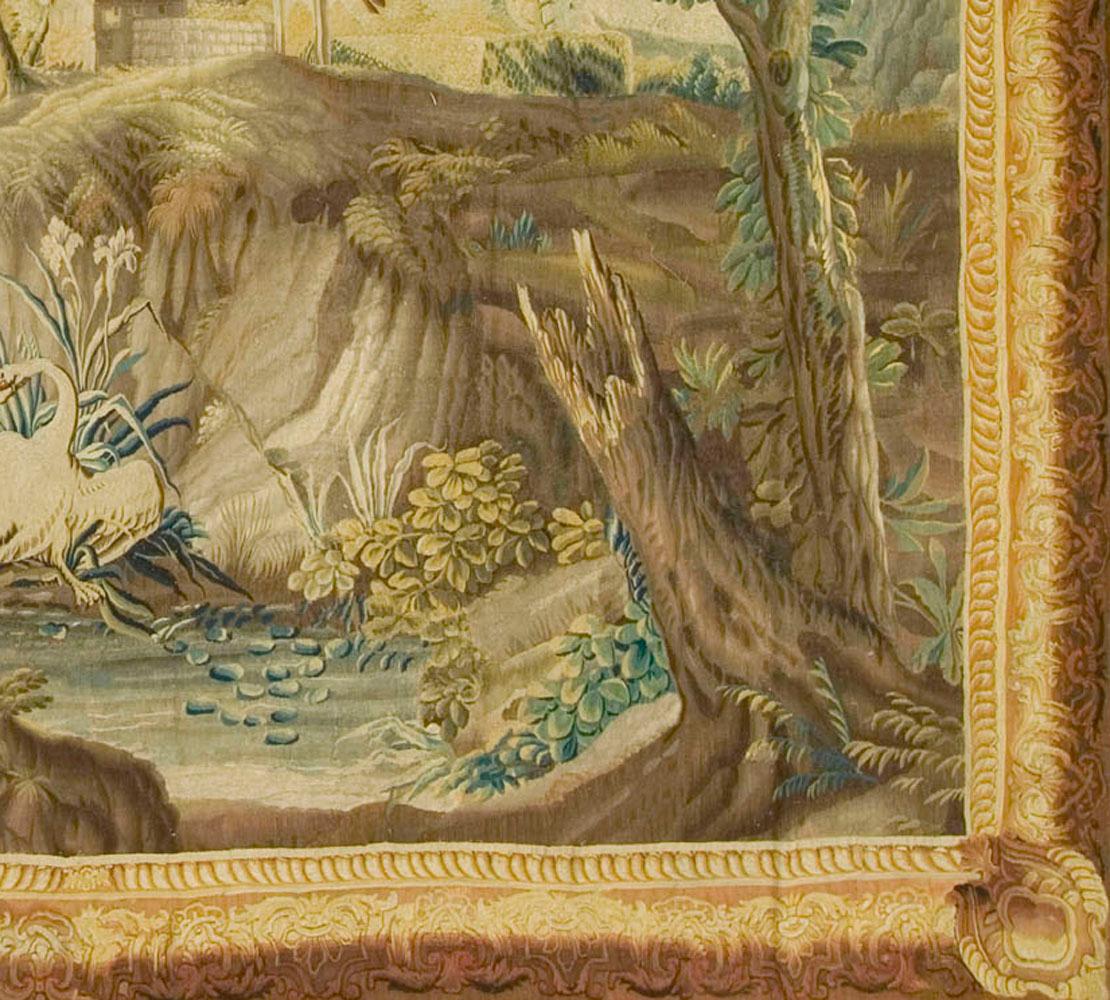 Hand-Woven French Landscape Tapestry Probably Beauvais, circa 1750  7'3 x 9'3 For Sale