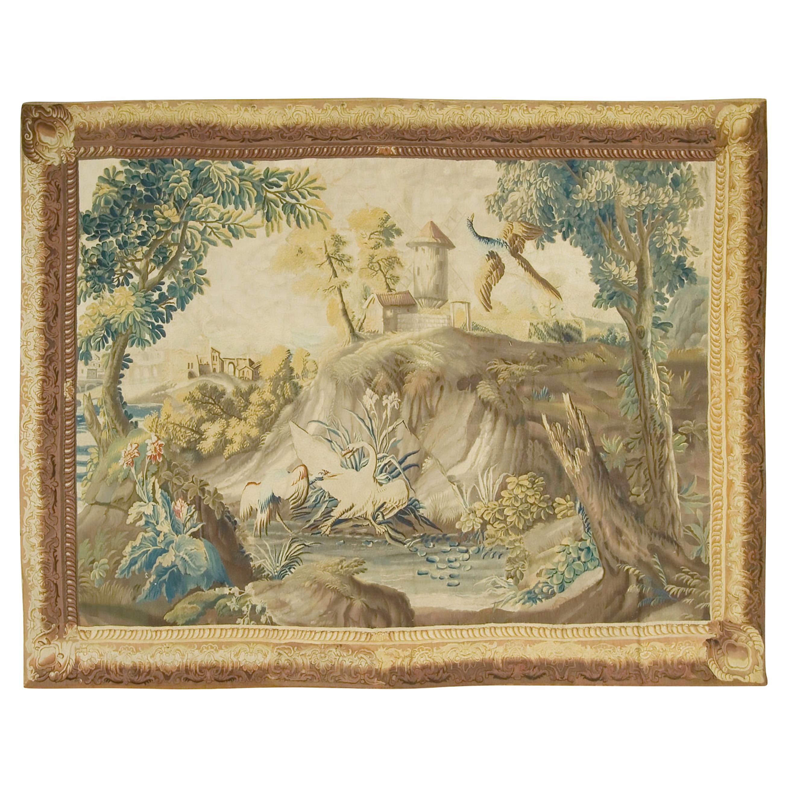 Arazzo francese con paesaggio Probabilmente Beauvais, 1750 circa  7'3 x 9'3