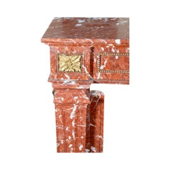 French Languedoc Red Marble Mantel