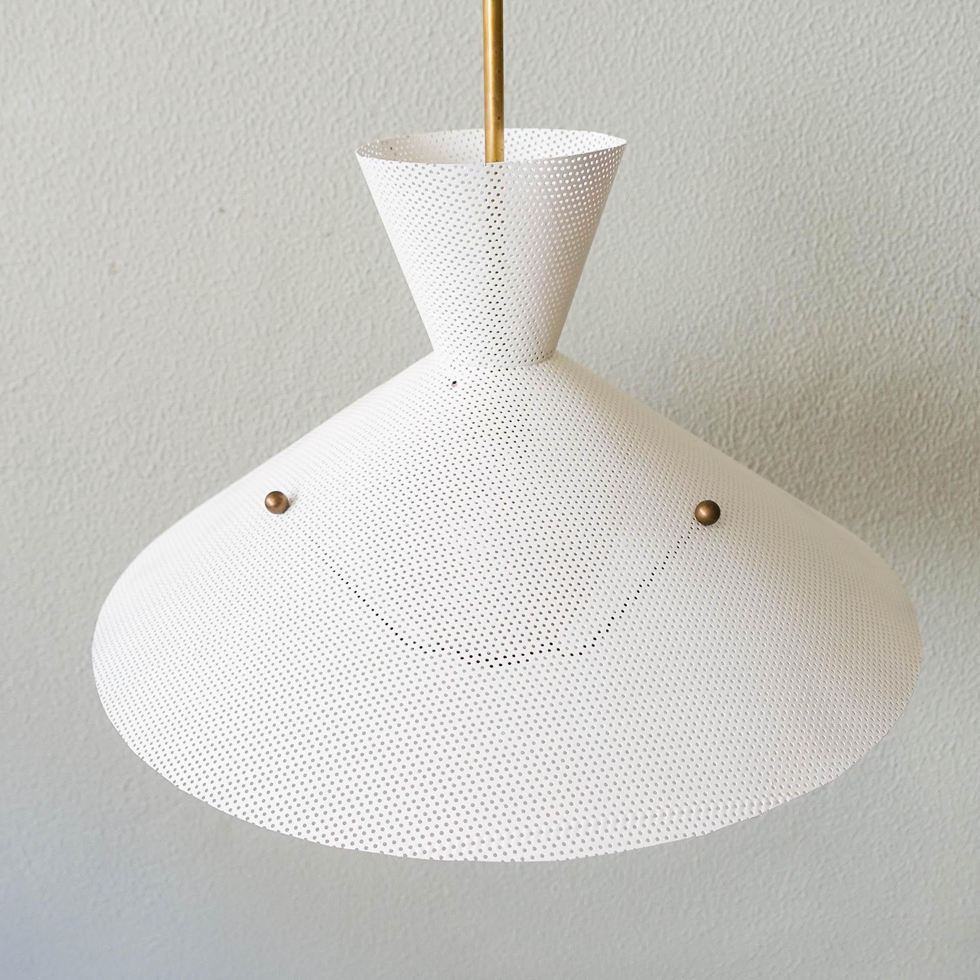 French Lantern Pendant Lamp by Maison Arlus, 1950's 6
