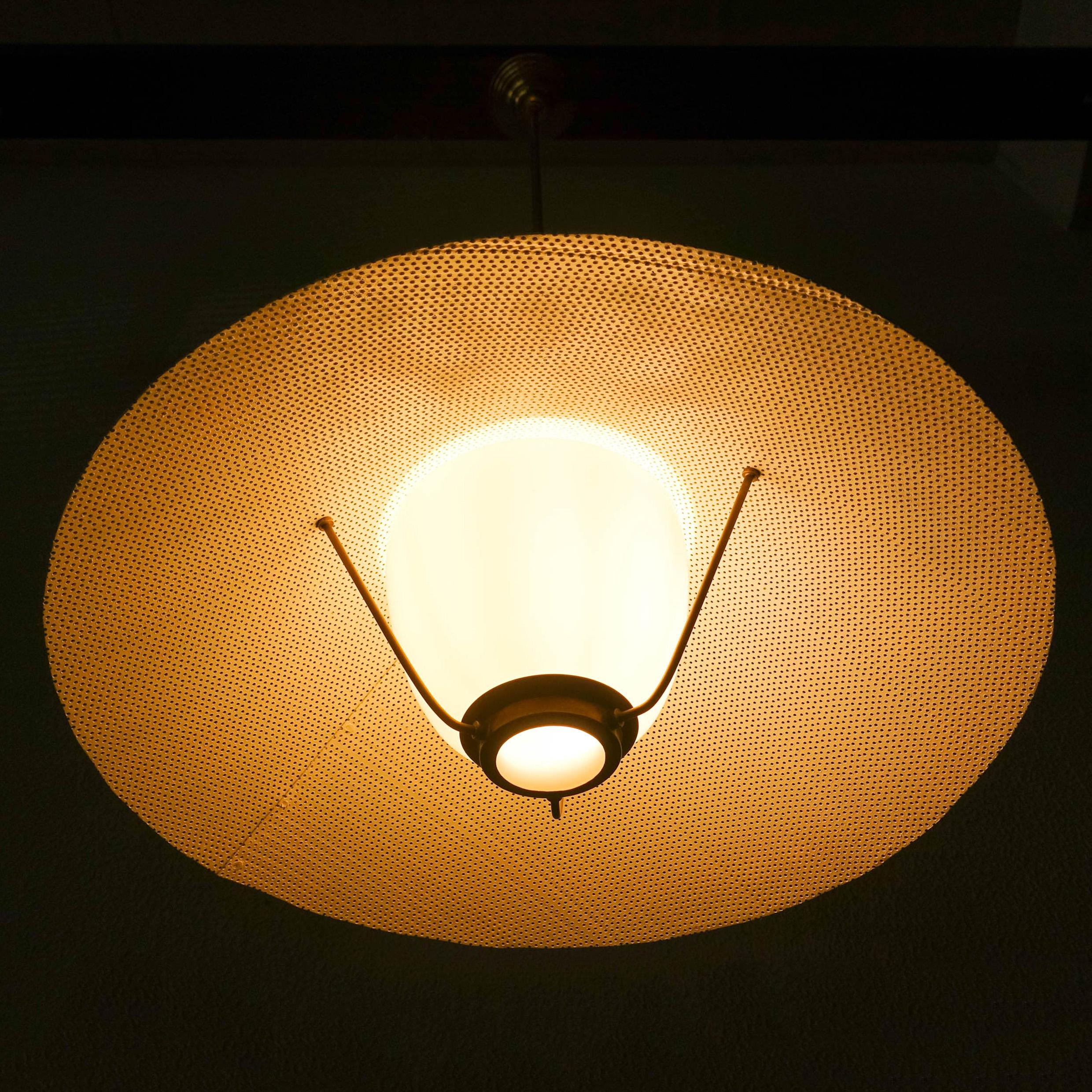 French Lantern Pendant Lamp by Maison Arlus, 1950's 3