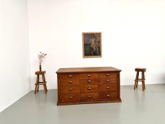 French large antique shop counter from the early 20th century