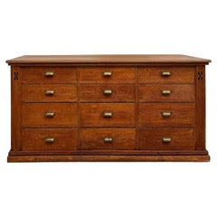 French large antique shop counter from the early 20th century