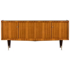 French Large Art Deco Sideboard Macassar, 1940s