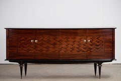 French Large Art Deco Sideboard Macassar, 1940s
