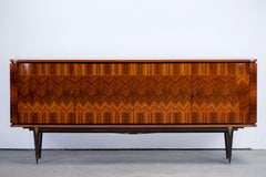 French Large Art Deco Sideboard Macassar, 1940s