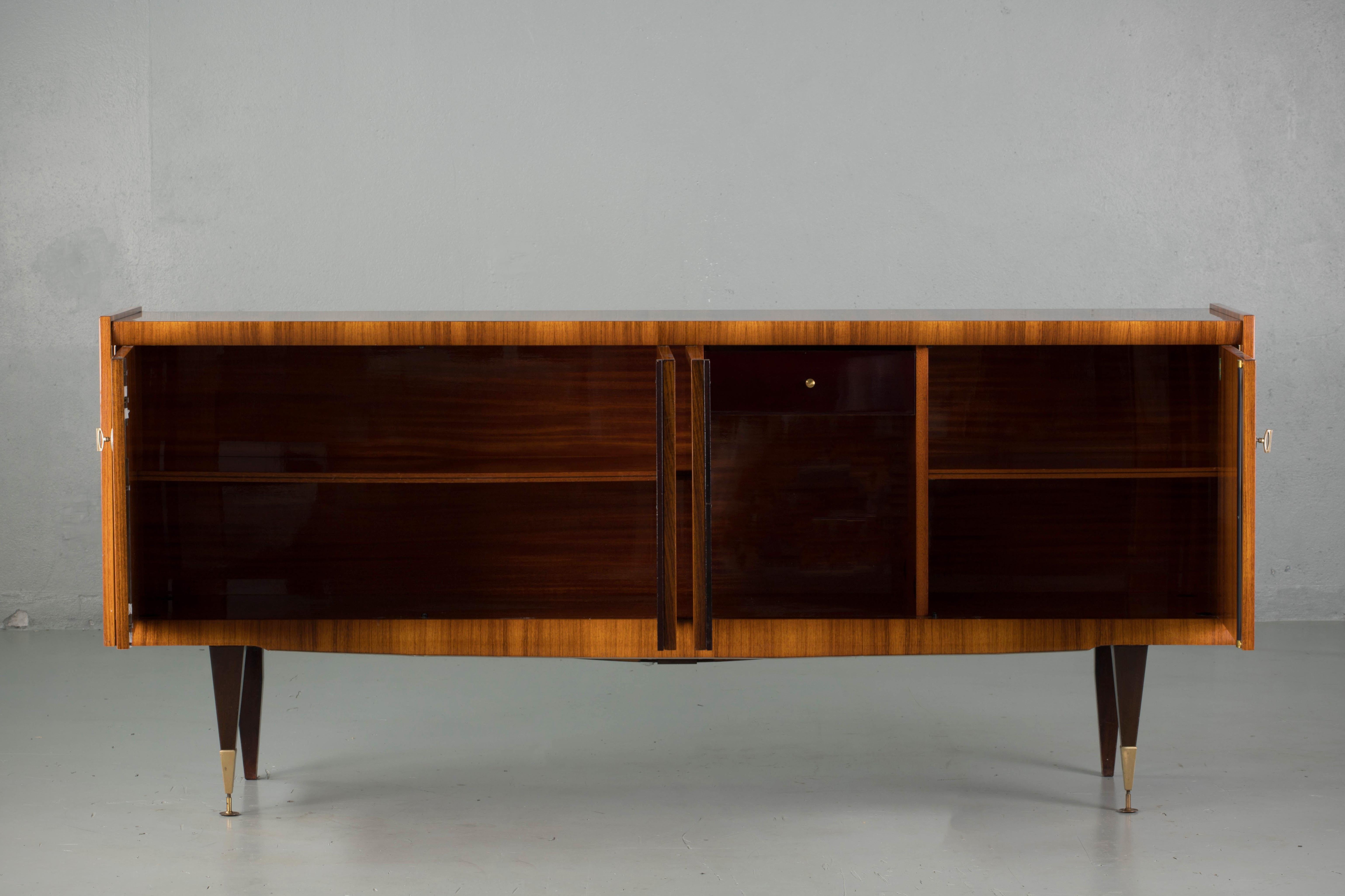 French Large Art Deco Sideboard Macassar, 1940s (Französisch)