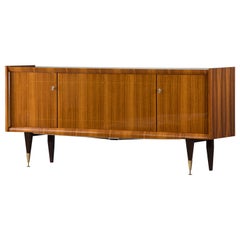 French Large Art Deco Sideboard Macassar, 1940s