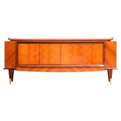 French Large Art Deco Sideboard Macassar, 1940s