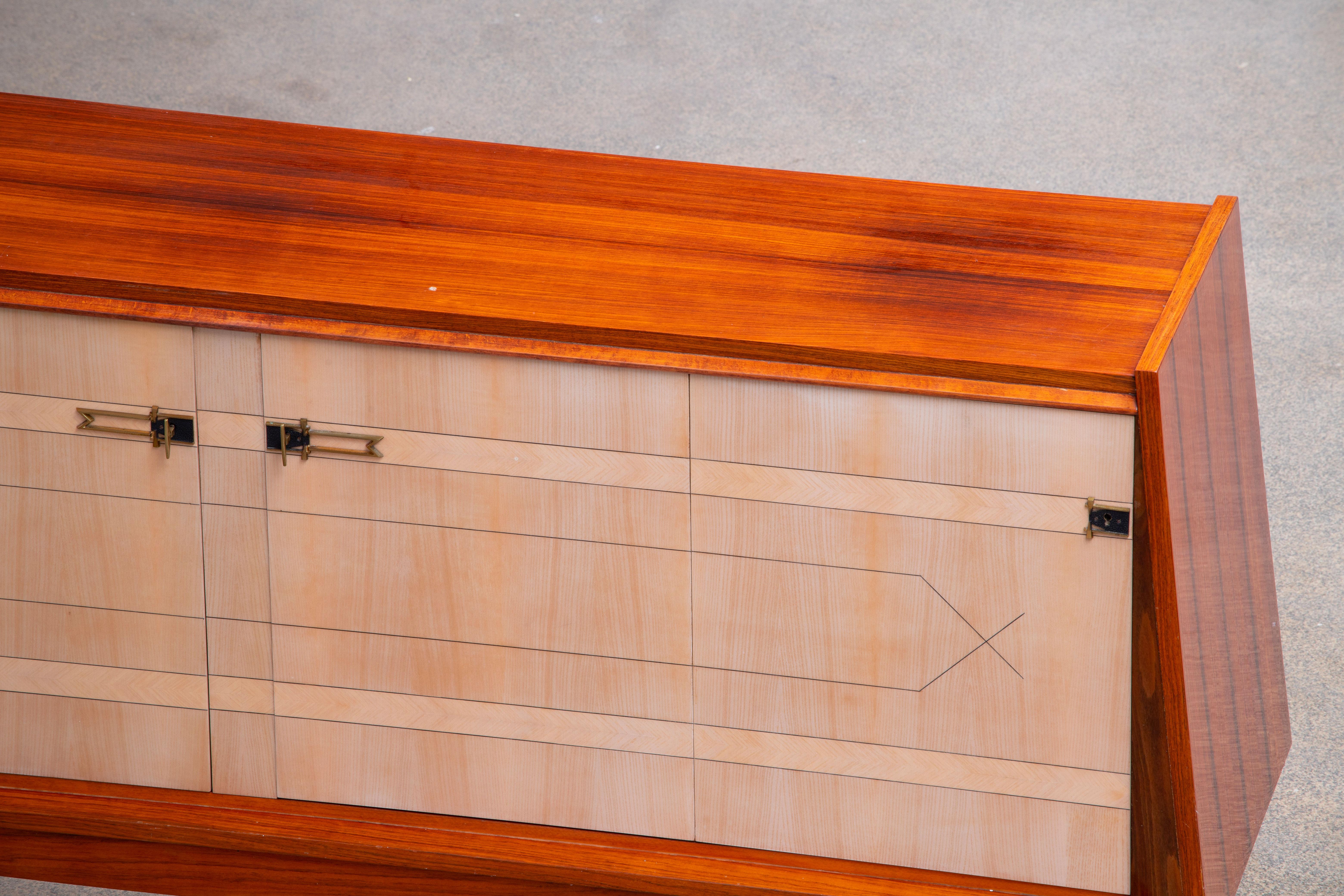 French Large Art Deco Sideboard Maple, 1940s 10