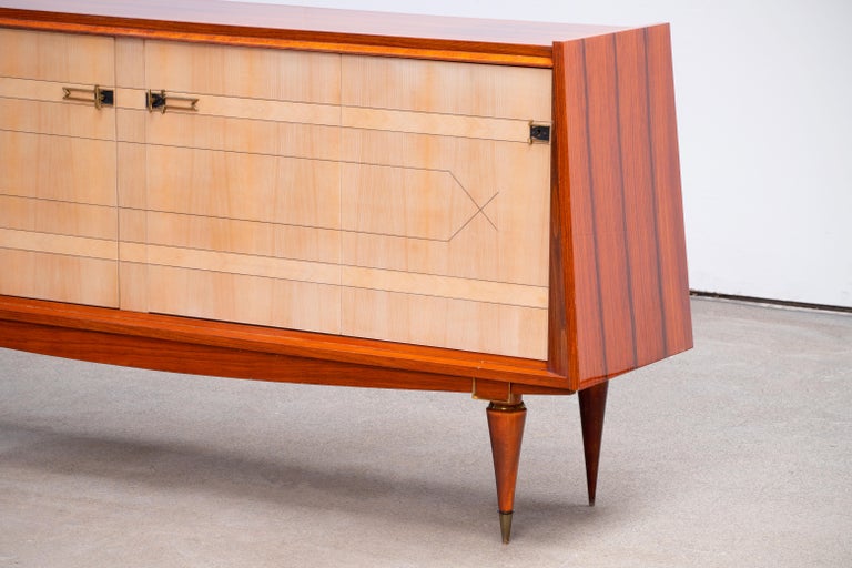 French Large Art Deco Sideboard Maple, 1940s For Sale 5