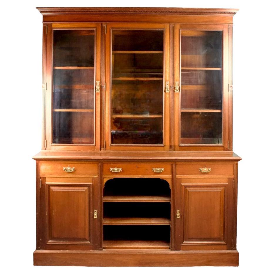 French Large bookcase or vitrine - mahogany -Louis Philippe period - 19th France