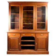 Antique French Large bookcase or vitrine - mahogany -Louis Philippe period - 19th France