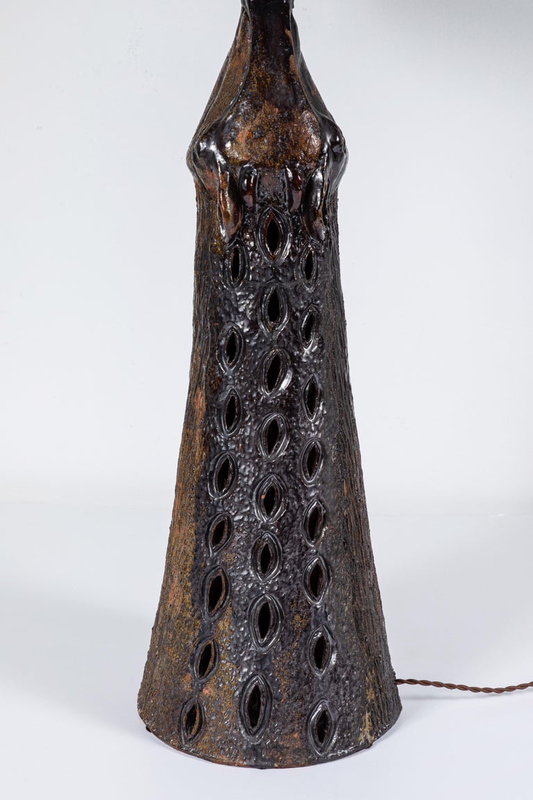 French Large Ceramic Giraffe Table Lamp at 1stDibs