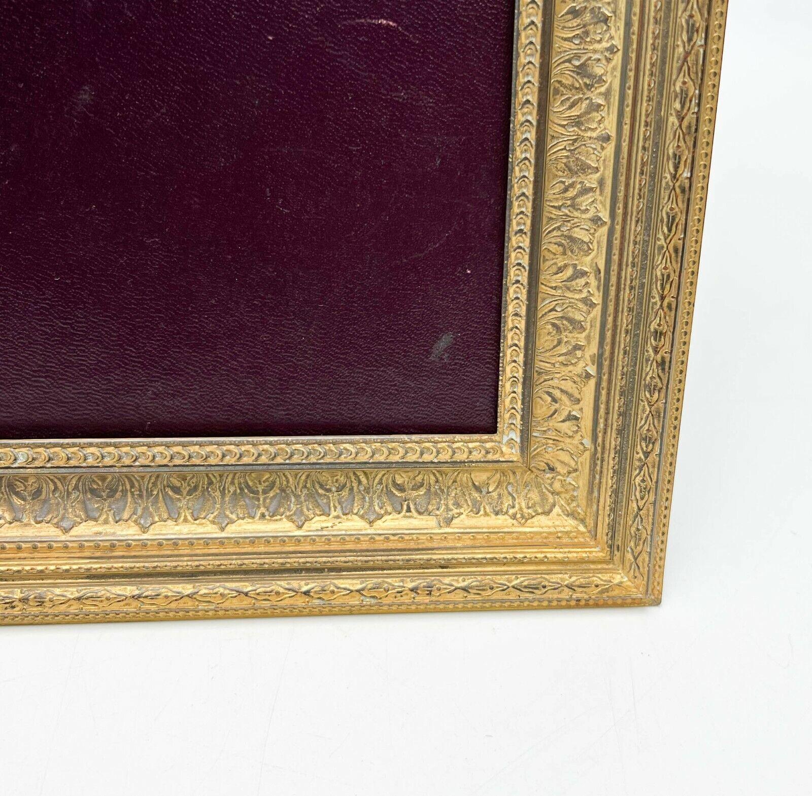 French Large Gilt Bronze Mirror or Picture Frame, Early 20th Century In Fair Condition For Sale In Gardena, CA
