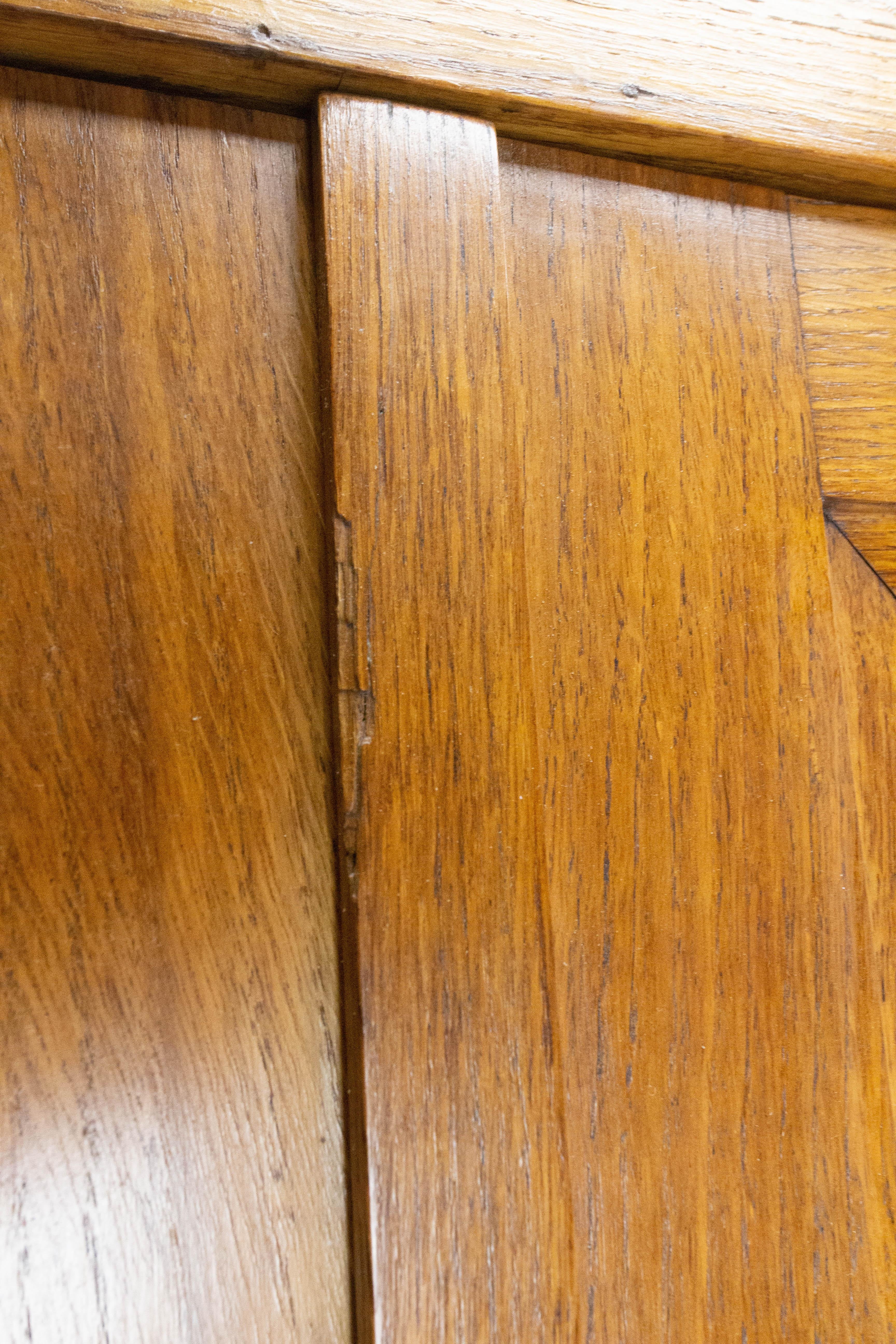 French Large Oak Armoire and Bookcase, circa 1940 7