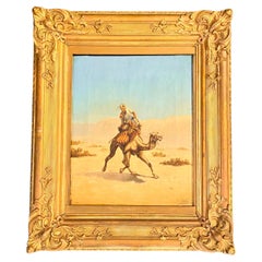 French Large Orientalist Painting, Signed "JH Naets", Oil on Canvas