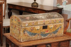 French Large Painted Brides Box, Late 18th Centry